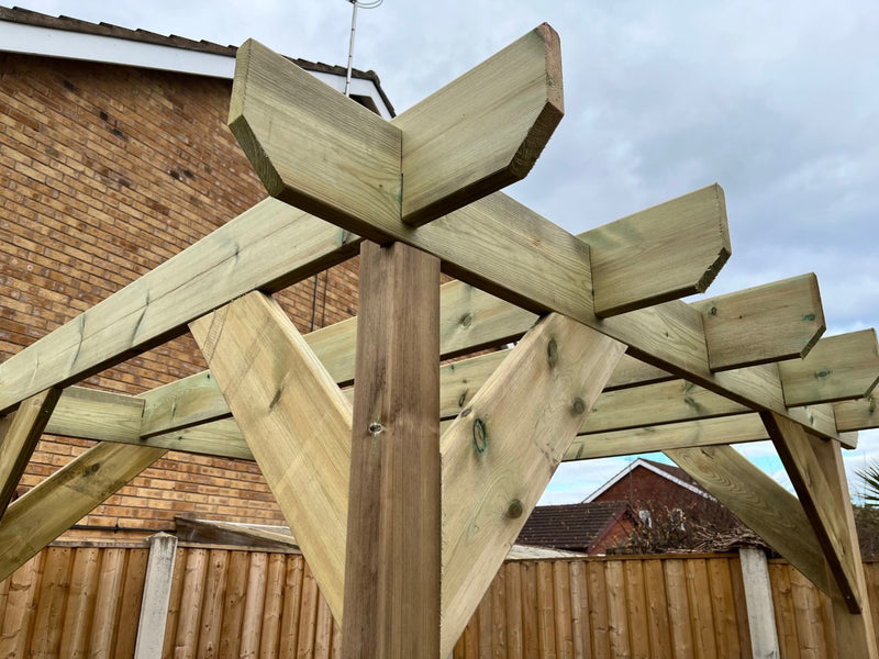 In Ground Heavy Duty Pergola with 2.7m Posts- tanalised and pressure treated