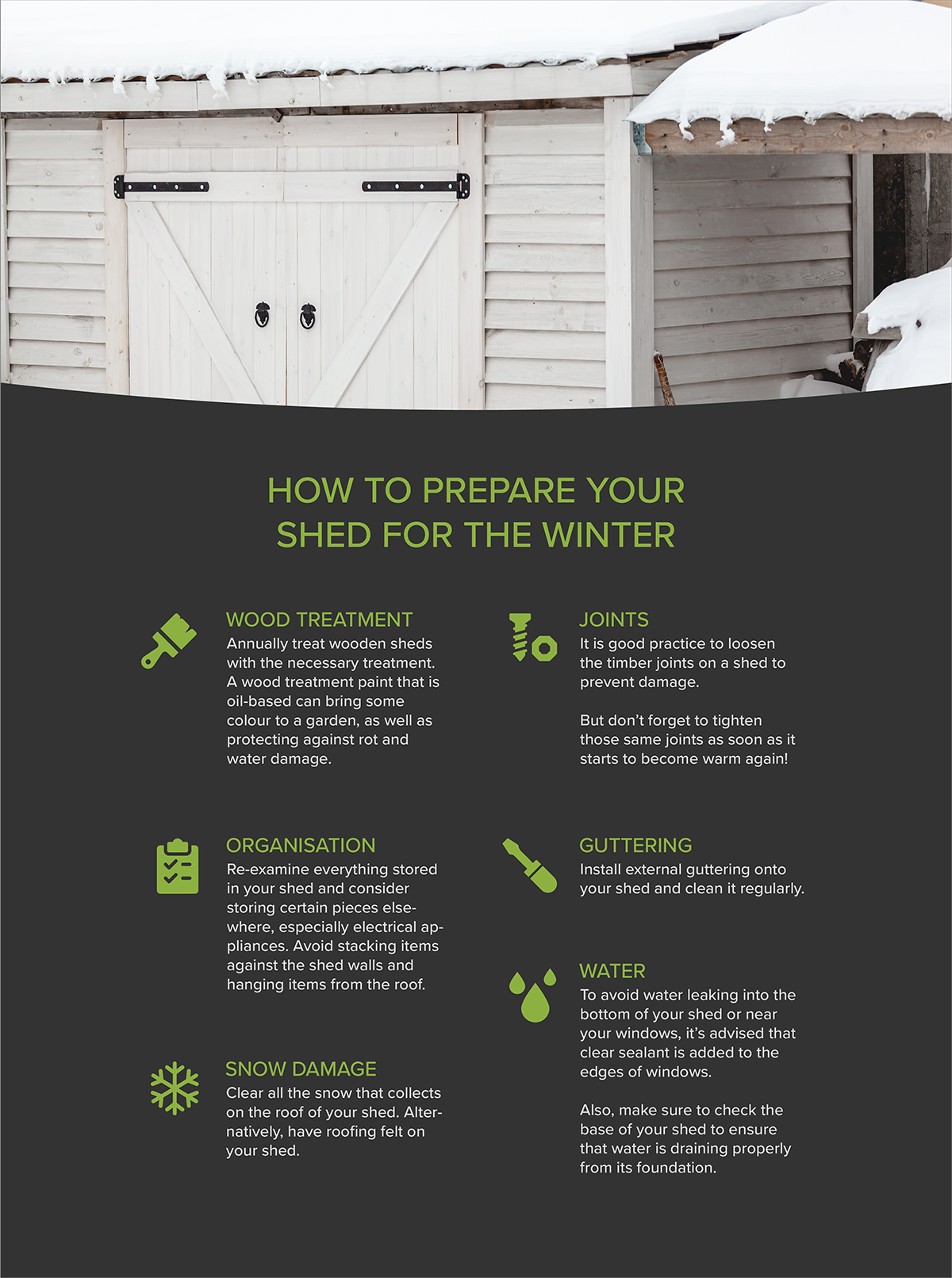 prepare shed for winter