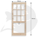 Georgian 9 Pane Half Glazed Door in Redwood Pines