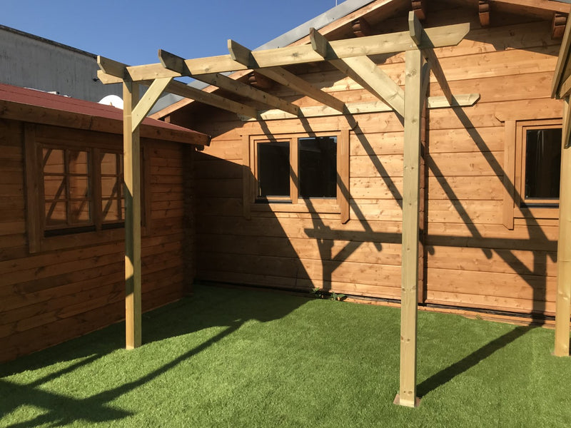 Standard Lean-to Tanalised Pergolas Wall Mounted