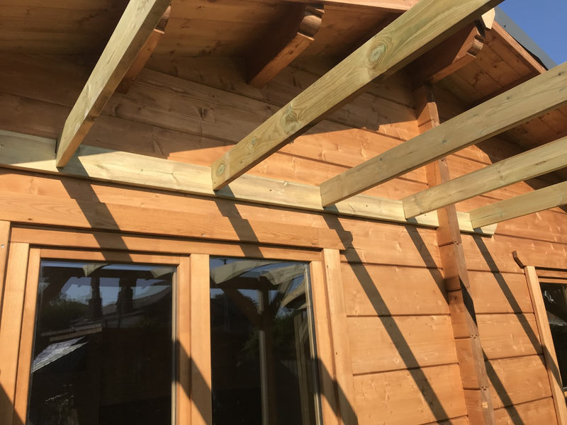 Standard Lean-to Tanalised Pergolas Wall Mounted