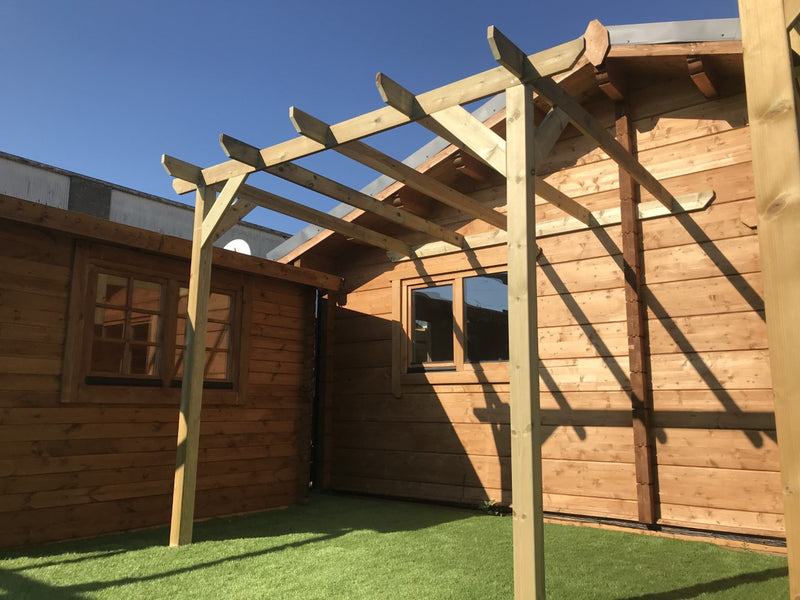 Standard Lean-to Tanalised Pergolas Wall Mounted