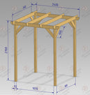 In Ground Pergola with 2.7m Posts- tanalised and pressure treated
