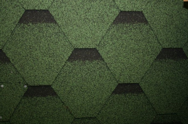 3m2 Pack Green Hexagonal Roofing Tiles - 10 Year Guarantee
