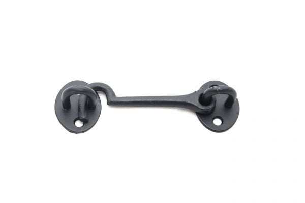 6" Black Cabin Hook and Eye - Perfect For Georgian Doors