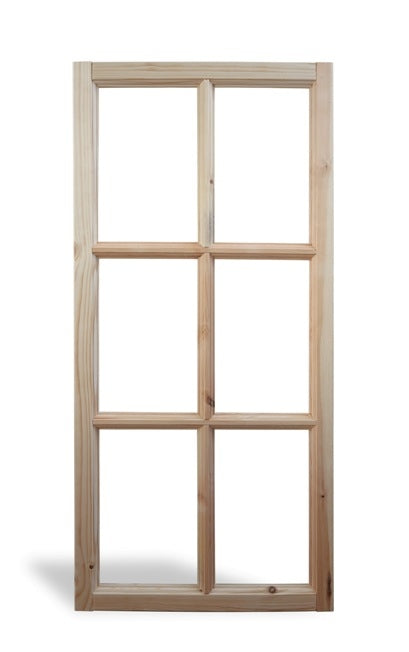 Georgian 6 Pane Window in Redwood Pine Buy Online